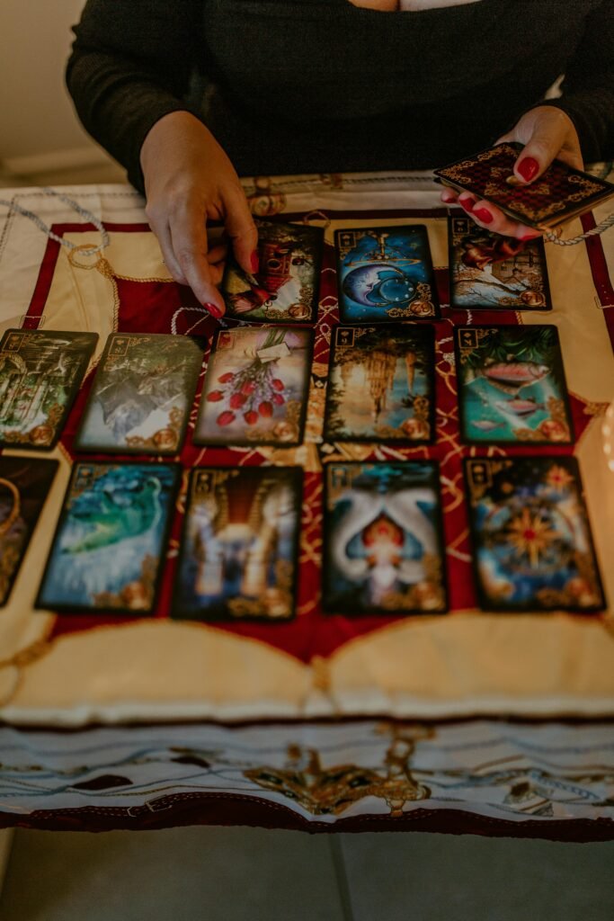 Professional tarot card reading session for spiritual insight and life guidance