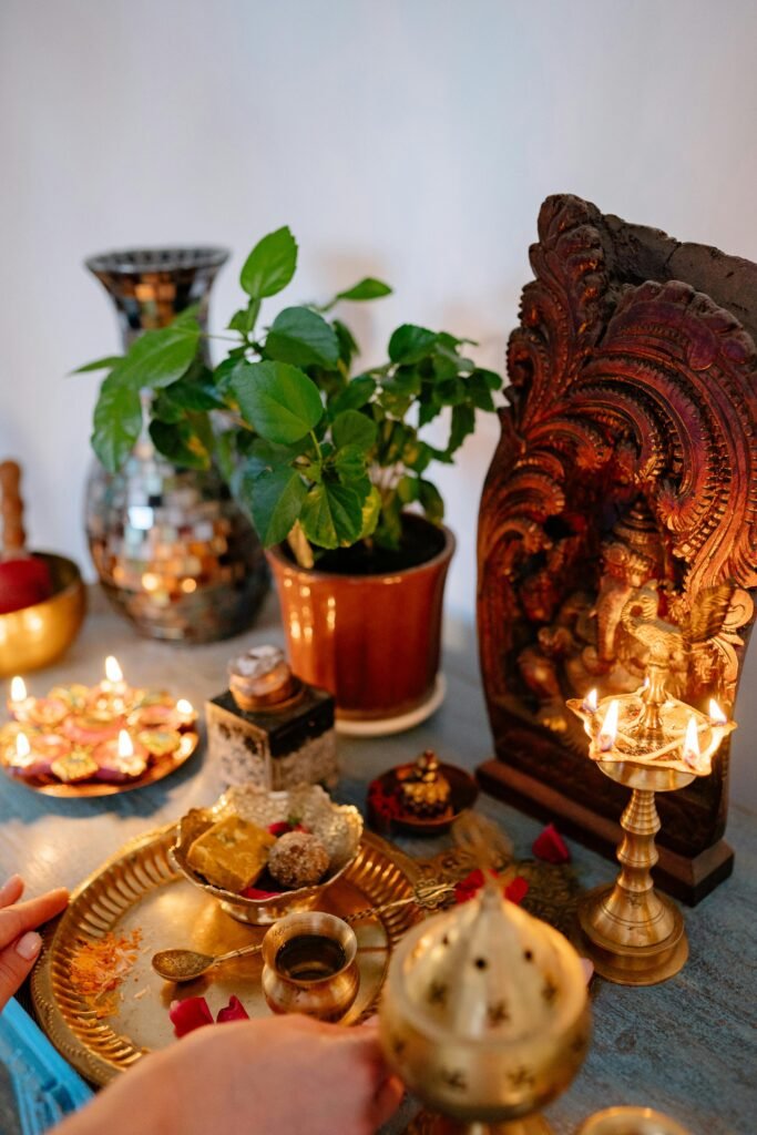 Ideal prayer room placement according to Vastu Shastra.